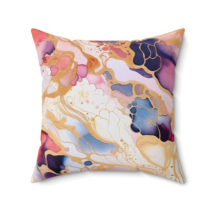 Blackcurrant Splash - Watercolor Square Pillow