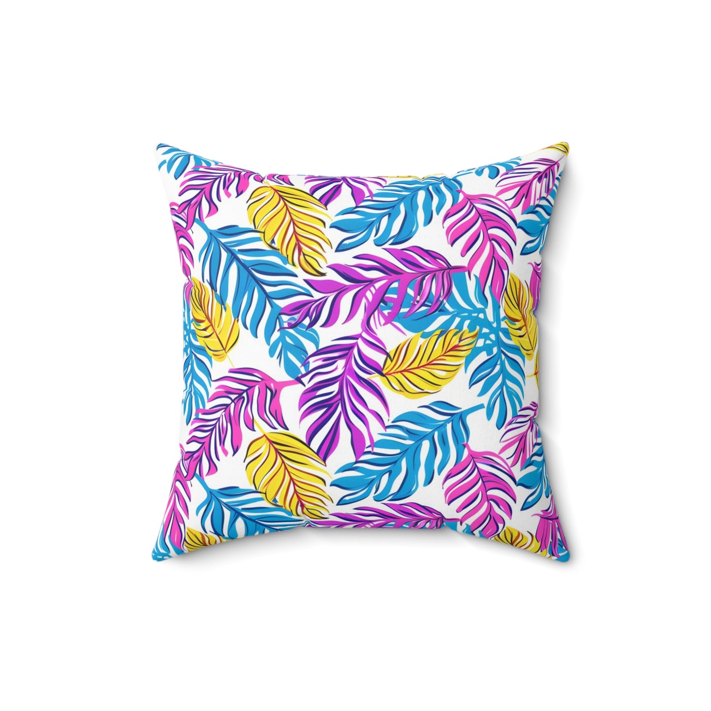 Vibrant Summer Leaf - Square Throw Pillow