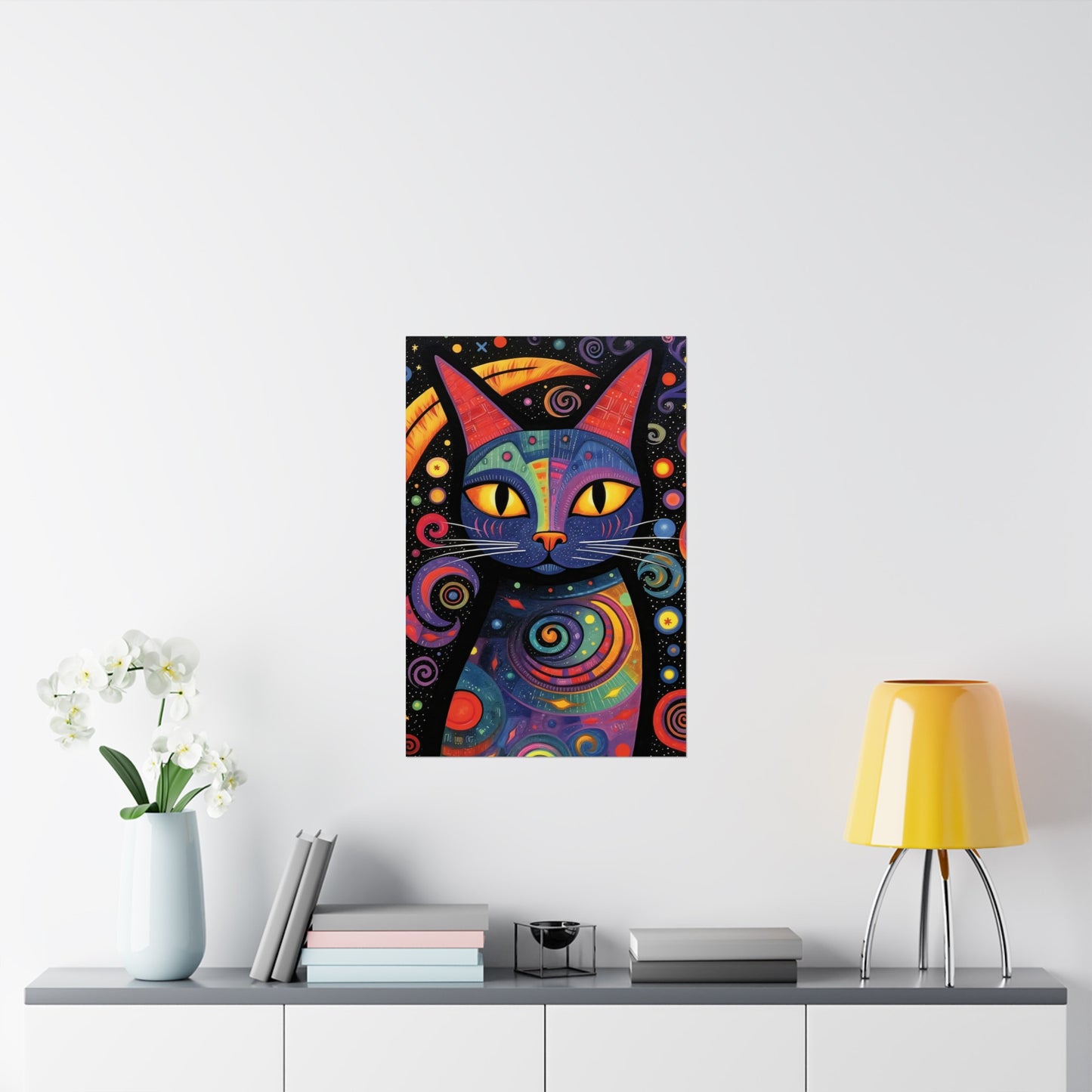 Feline Fantasia - Modern Wall Art (Unframed)