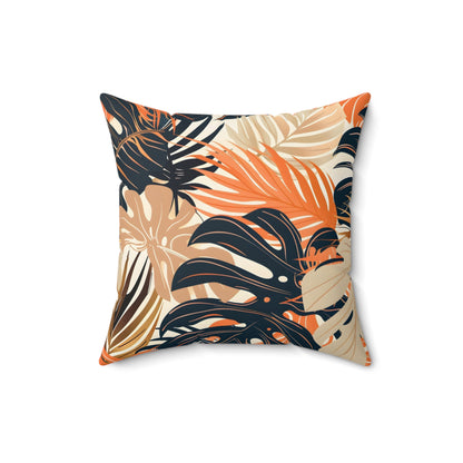 Desert Nightfall Leaf - Square Throw Pillow