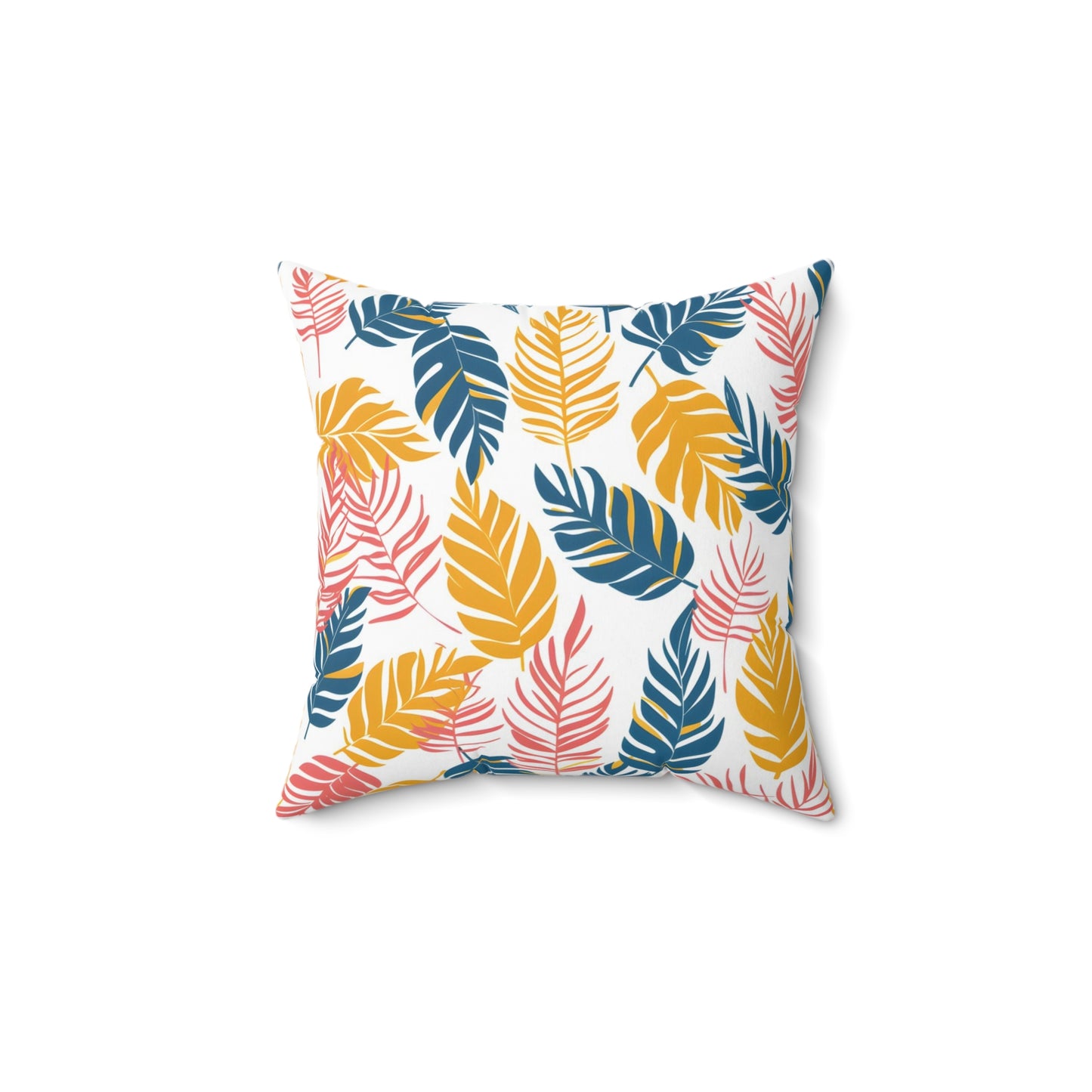 Ocean Breeze Leaf - Square Throw Pillow