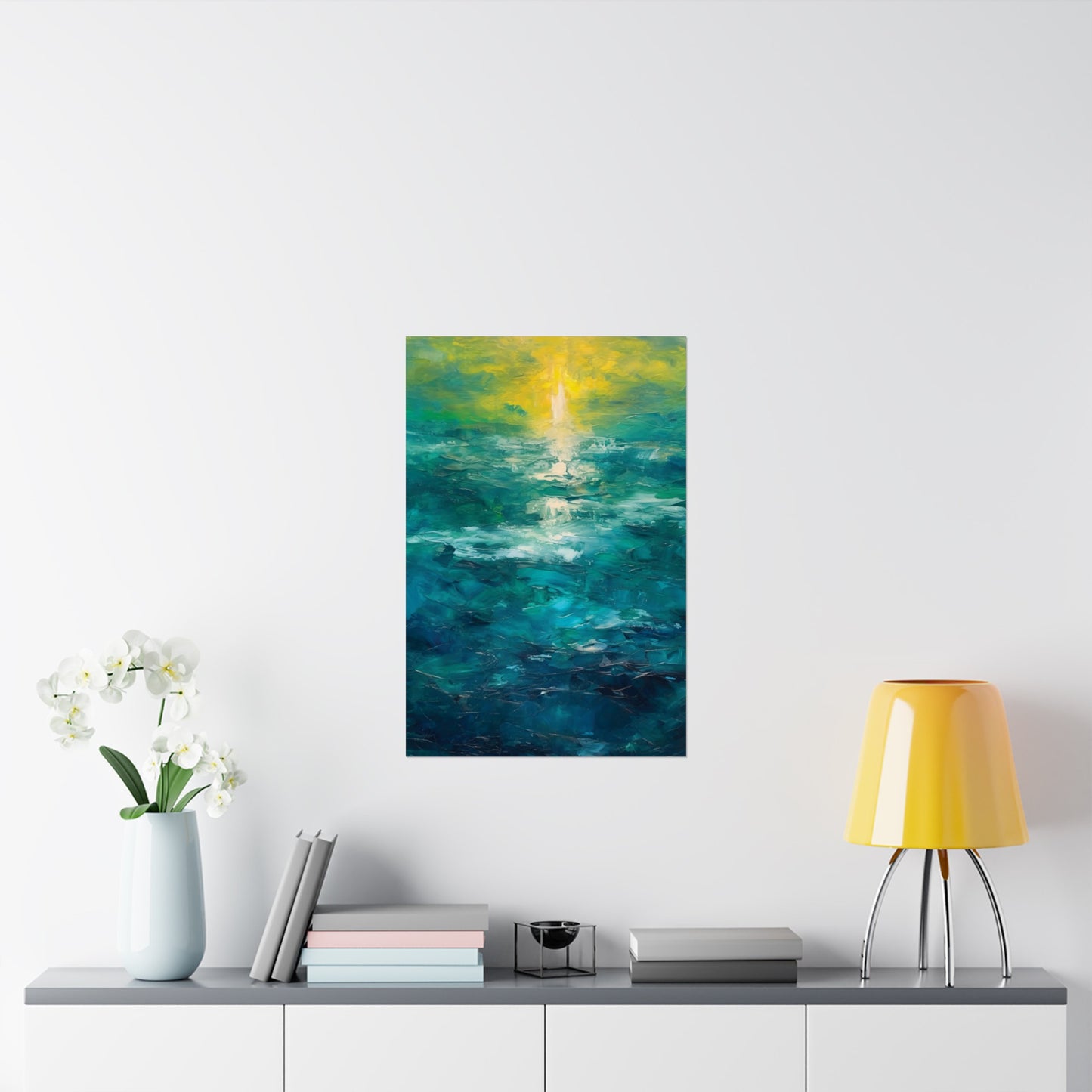 Azure Seascape - Modern Wall Art (Unframed)