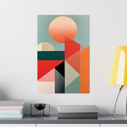 Sunset Symmetry - Modern Wall Art (Unframed)