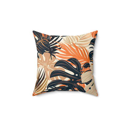 Desert Nightfall Leaf - Square Throw Pillow