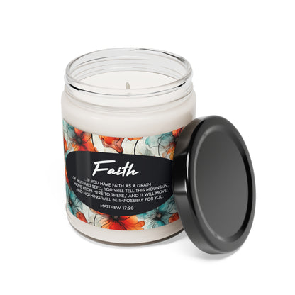 "Faith" - Matthew 17:20 - Scented Soy Candle, 9oz