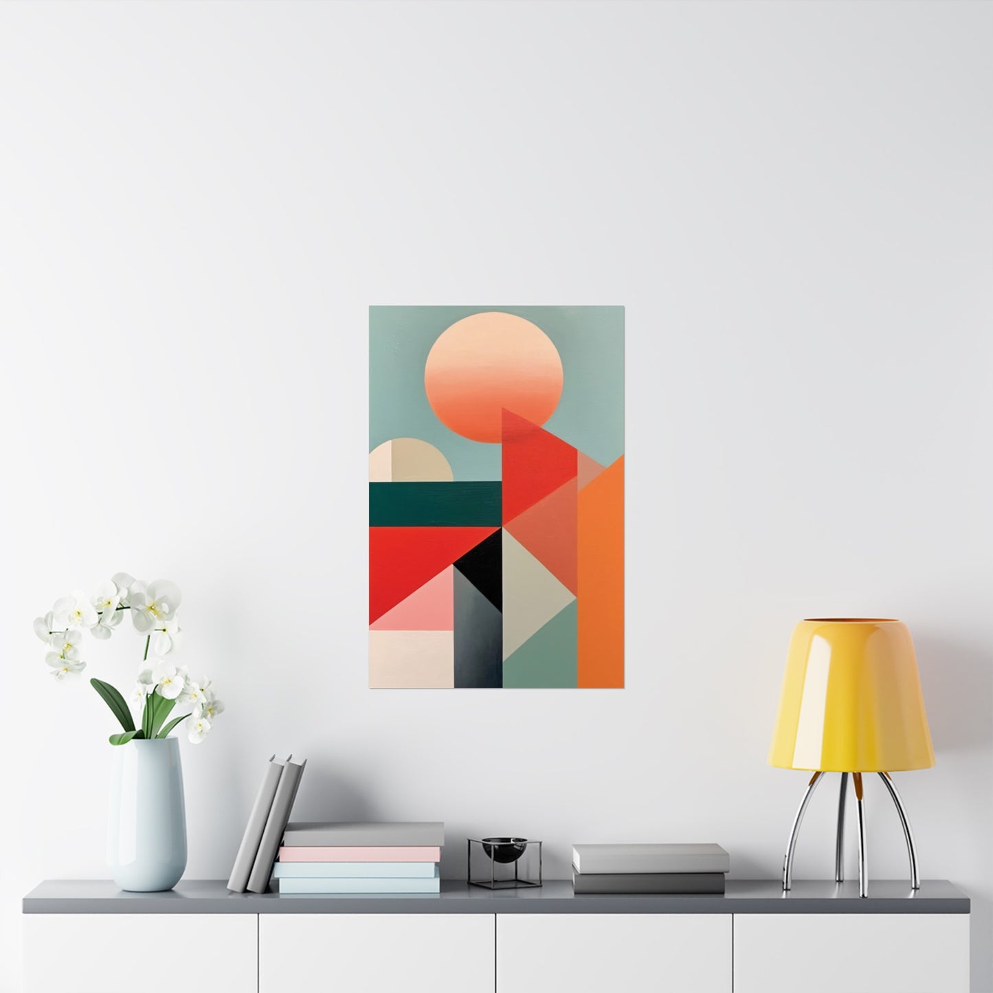 Sunset Symmetry - Modern Wall Art (Unframed)