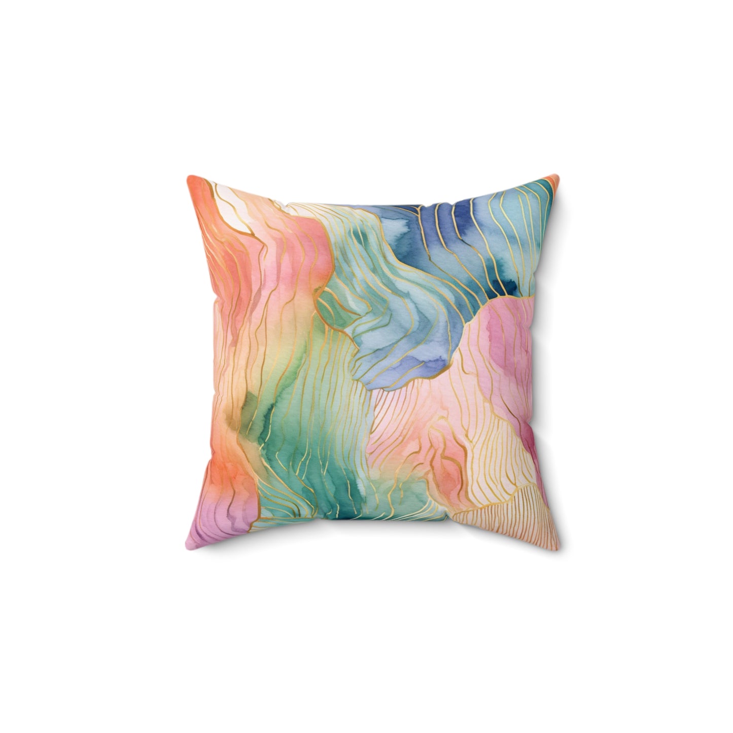 Lochinvar Dreams - Watercolor Square Pillow