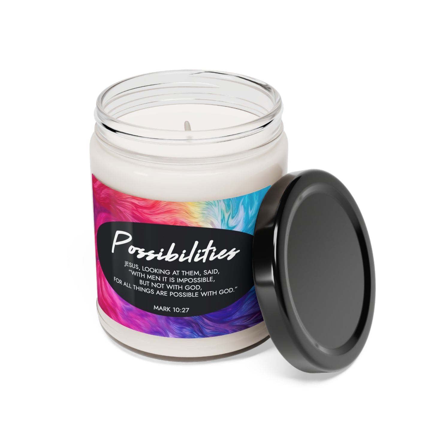 "Possibilities" - Mark 10:27 - Scented Soy Candle, 9oz