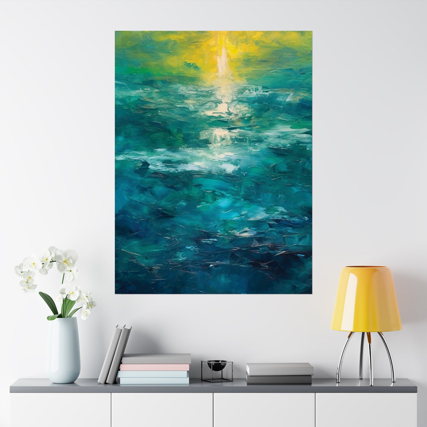 Azure Seascape - Modern Wall Art (Unframed)