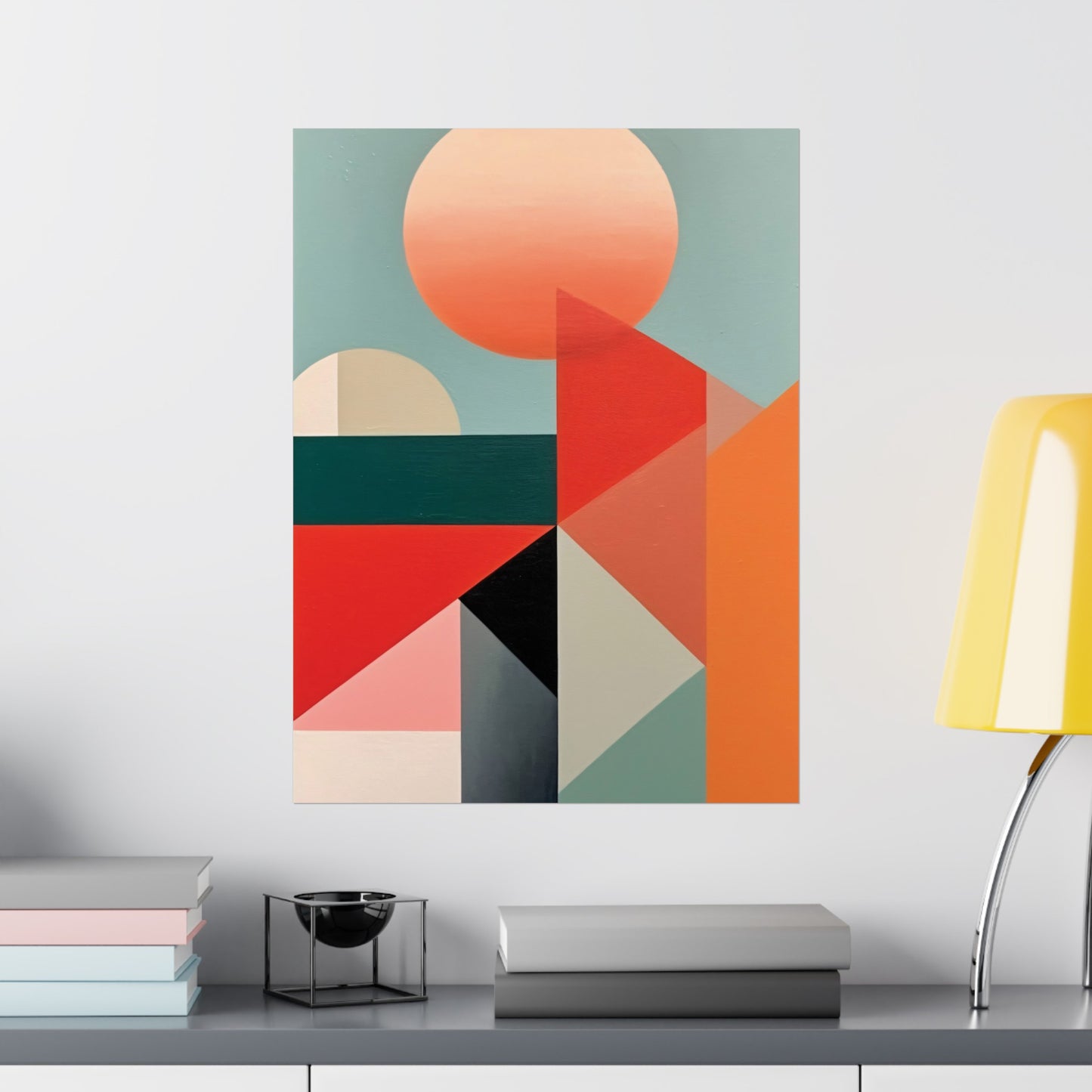 Sunset Symmetry - Modern Wall Art (Unframed)