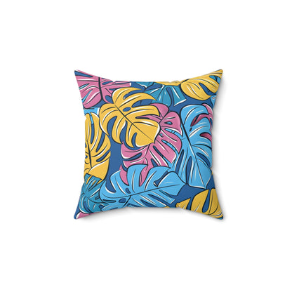 Summer Bliss Leaf - Square Throw Pillow