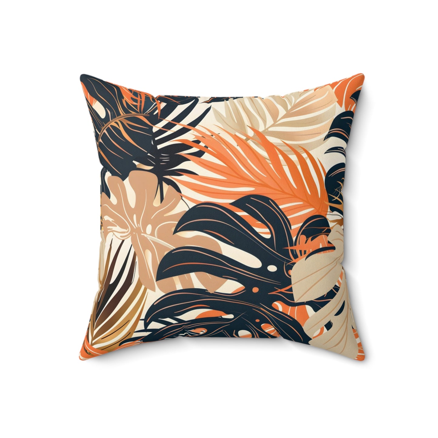 Desert Nightfall Leaf - Square Throw Pillow