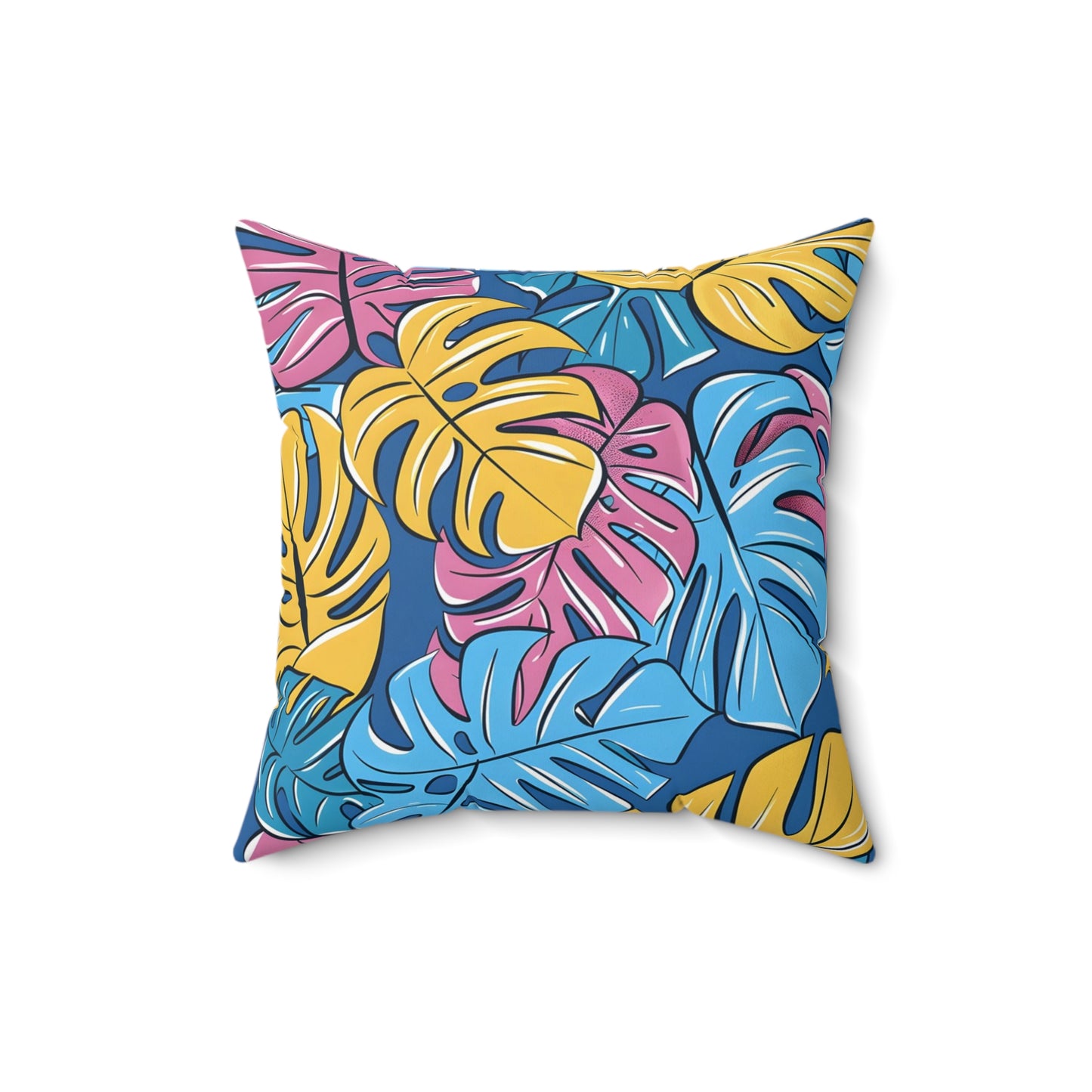 Summer Bliss Leaf - Square Throw Pillow