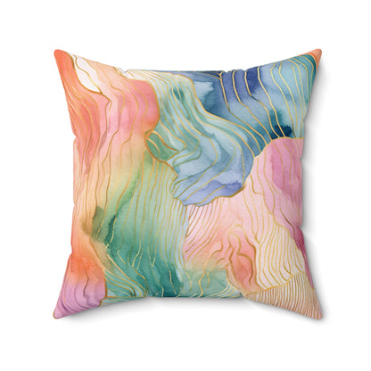 Lochinvar Dreams - Watercolor Square Pillow