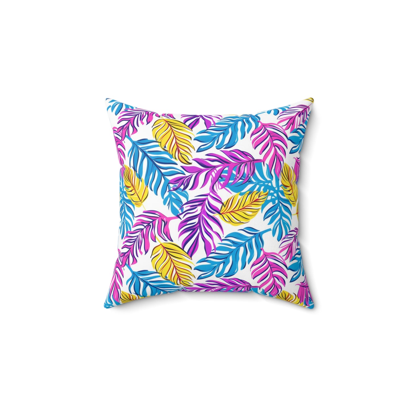 Vibrant Summer Leaf - Square Throw Pillow