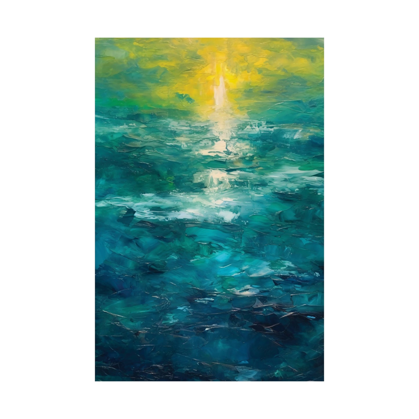 Azure Seascape - Modern Wall Art (Unframed)