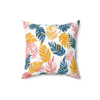 Ocean Breeze Leaf - Square Throw Pillow