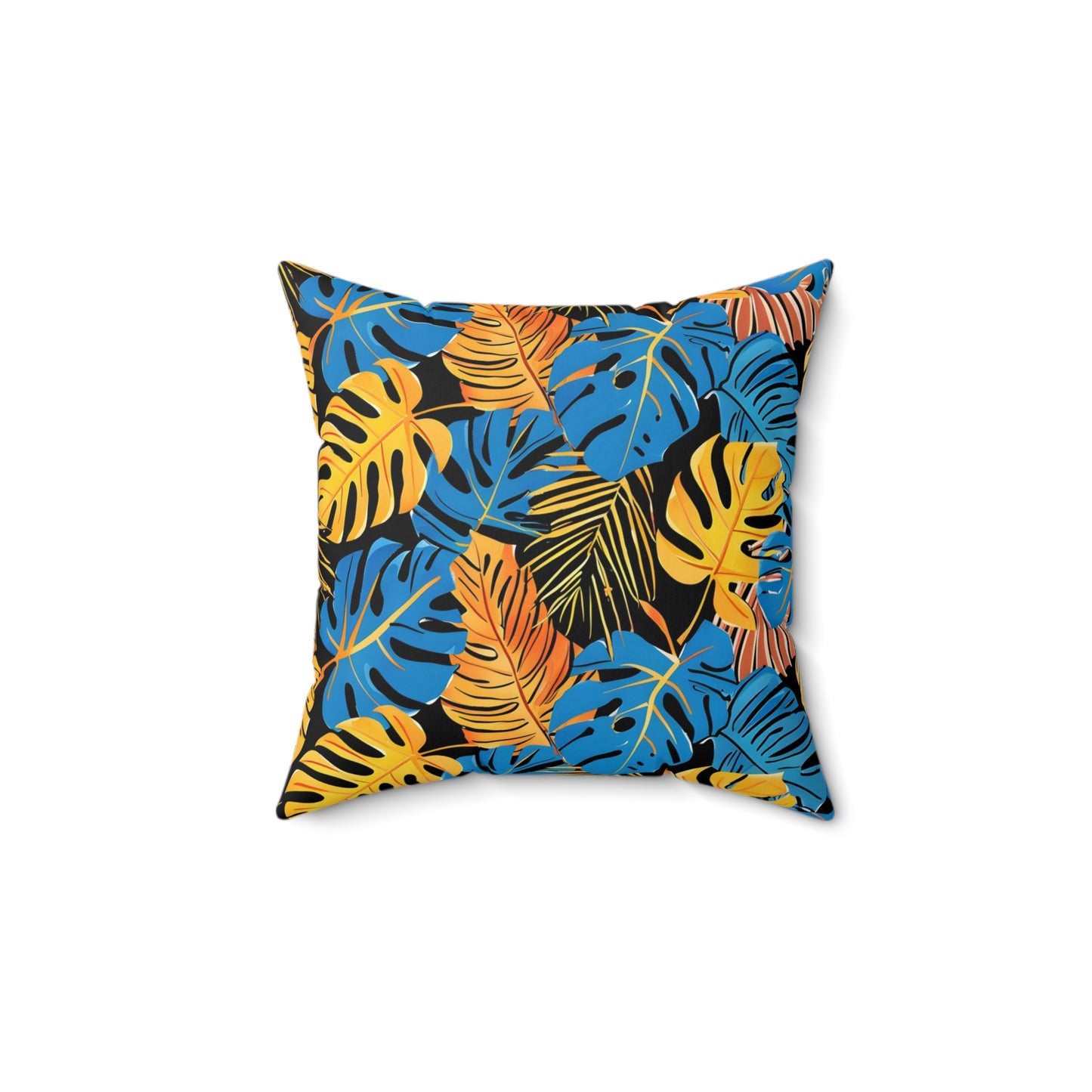 Sunshine Breeze Leaf - Square Throw Pillow