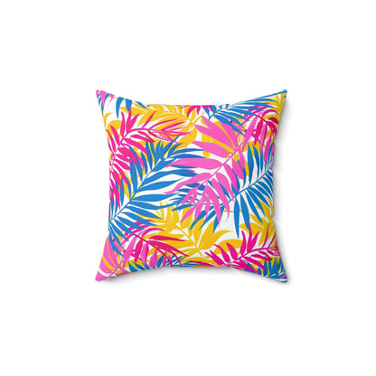 Summer Fiesta Leaf - Square Throw Pillow