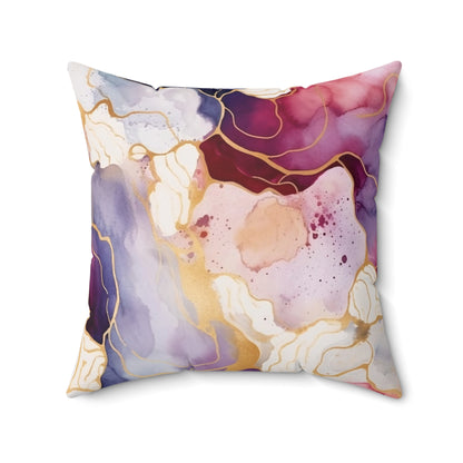 Ivory Jazzberry Jam - Watercolor Square Pillow