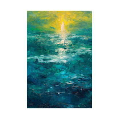 Azure Seascape - Modern Wall Art (Unframed)