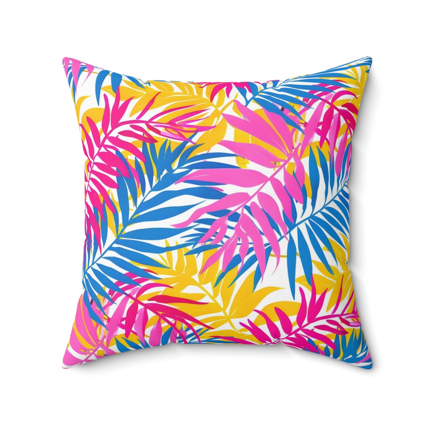 Summer Fiesta Leaf - Square Throw Pillow