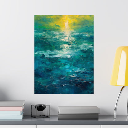 Azure Seascape - Modern Wall Art (Unframed)