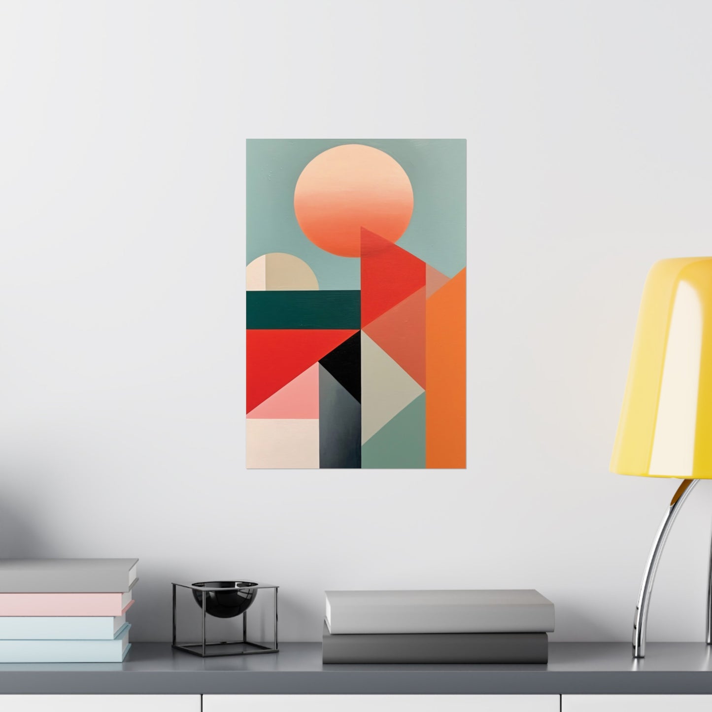 Sunset Symmetry - Modern Wall Art (Unframed)