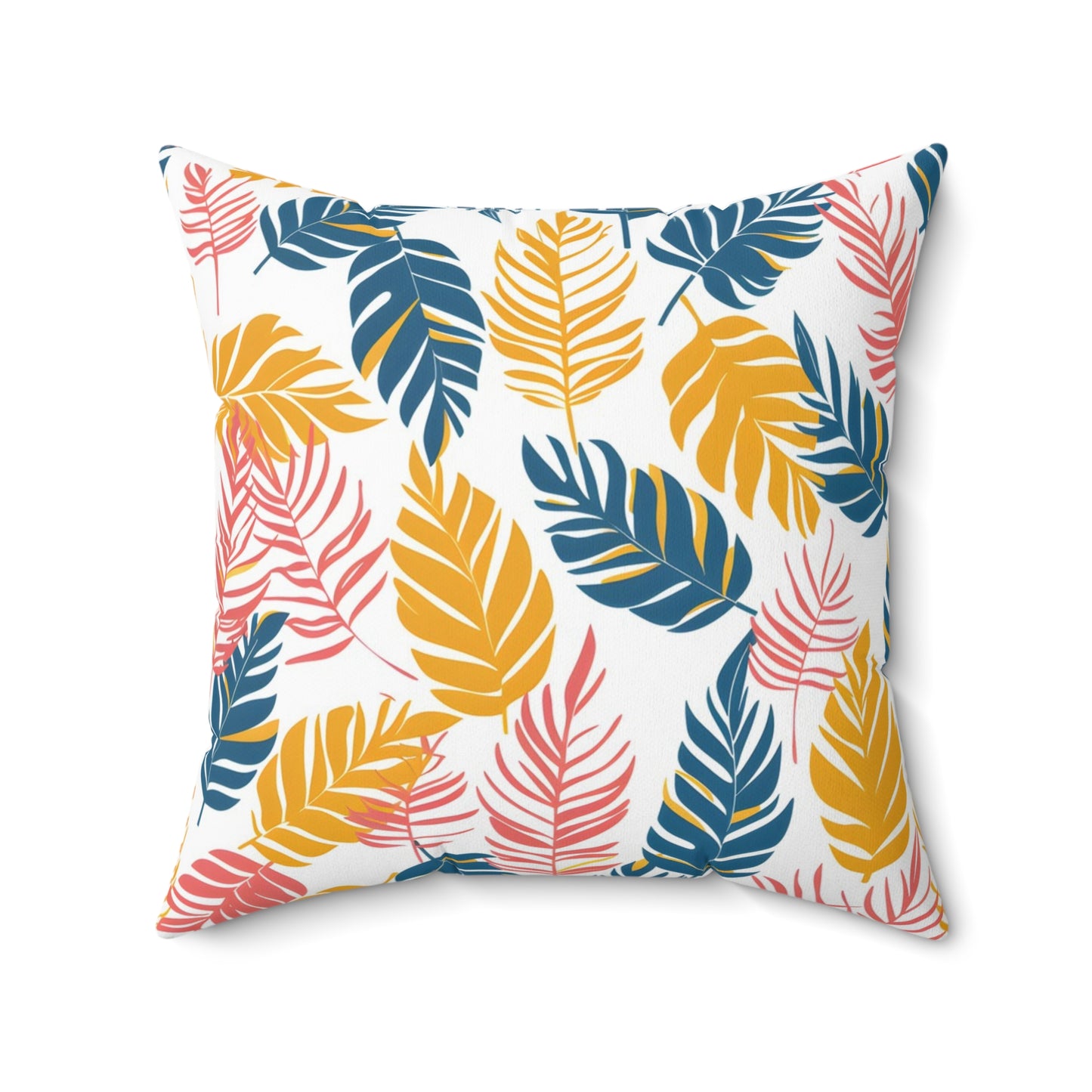 Ocean Breeze Leaf - Square Throw Pillow