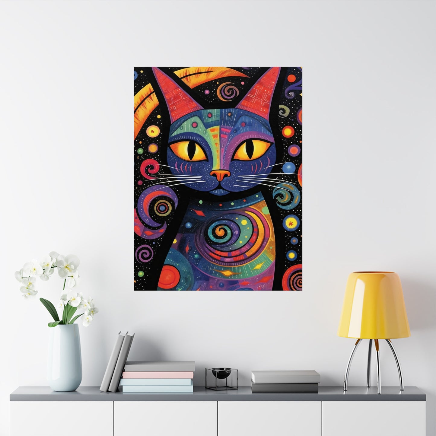 Feline Fantasia - Modern Wall Art (Unframed)