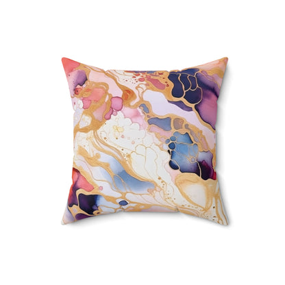 Blackcurrant Splash - Watercolor Square Pillow