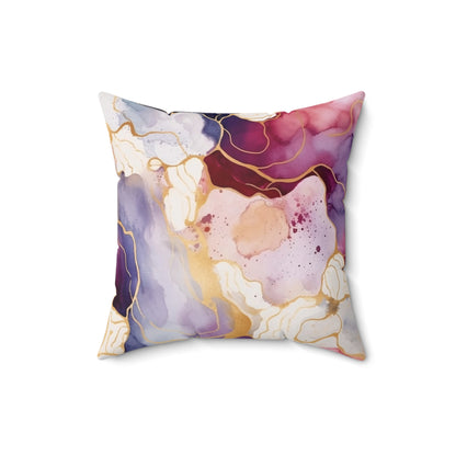 Ivory Jazzberry Jam - Watercolor Square Pillow