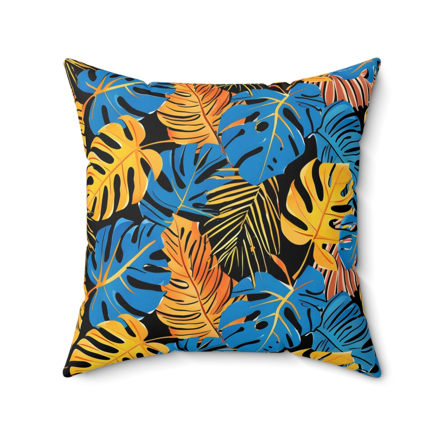 Sunshine Breeze Leaf - Square Throw Pillow