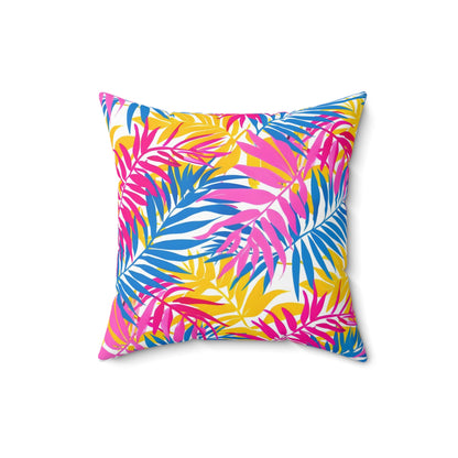 Summer Fiesta Leaf - Square Throw Pillow