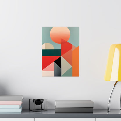 Sunset Symmetry - Modern Wall Art (Unframed)