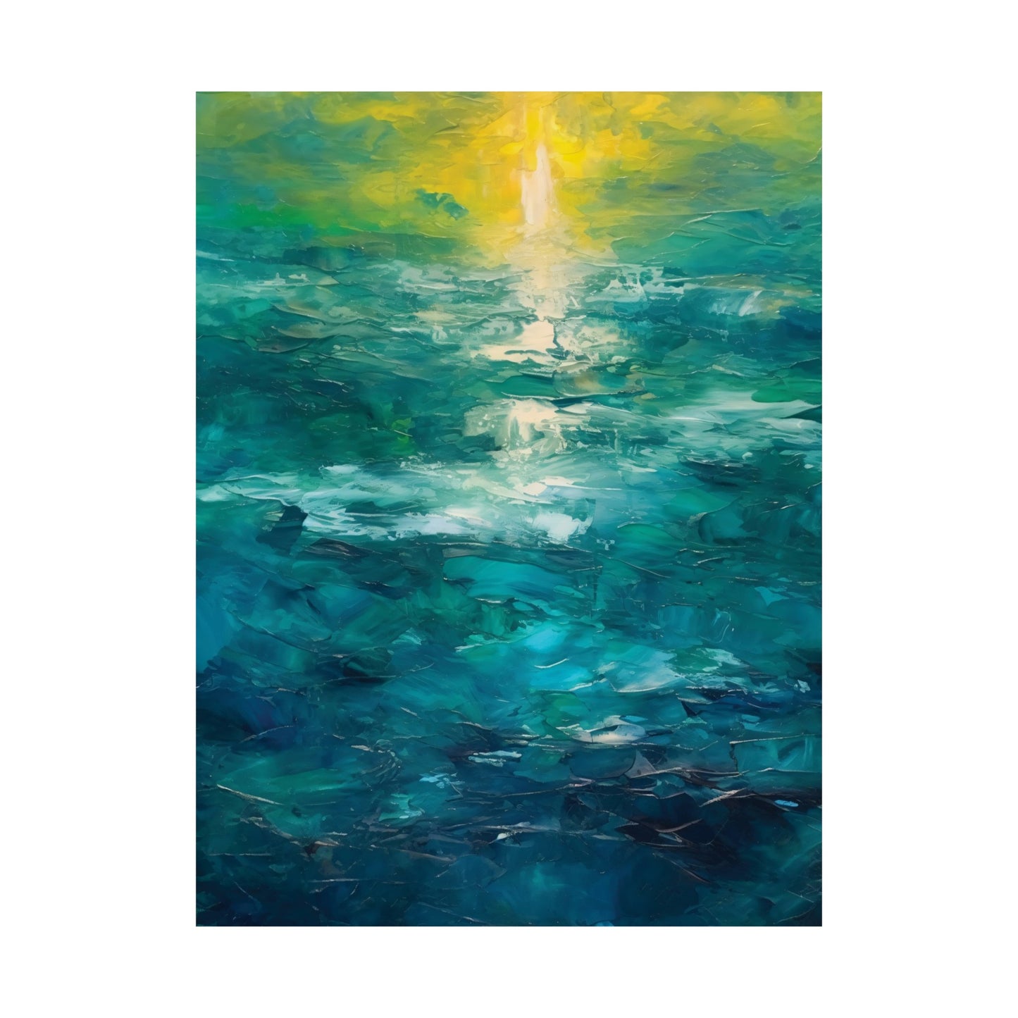 Azure Seascape - Modern Wall Art (Unframed)