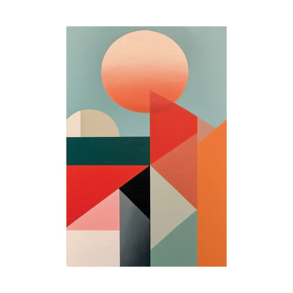 Sunset Symmetry - Modern Wall Art (Unframed)