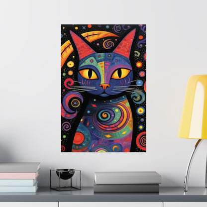 Feline Fantasia - Modern Wall Art (Unframed)