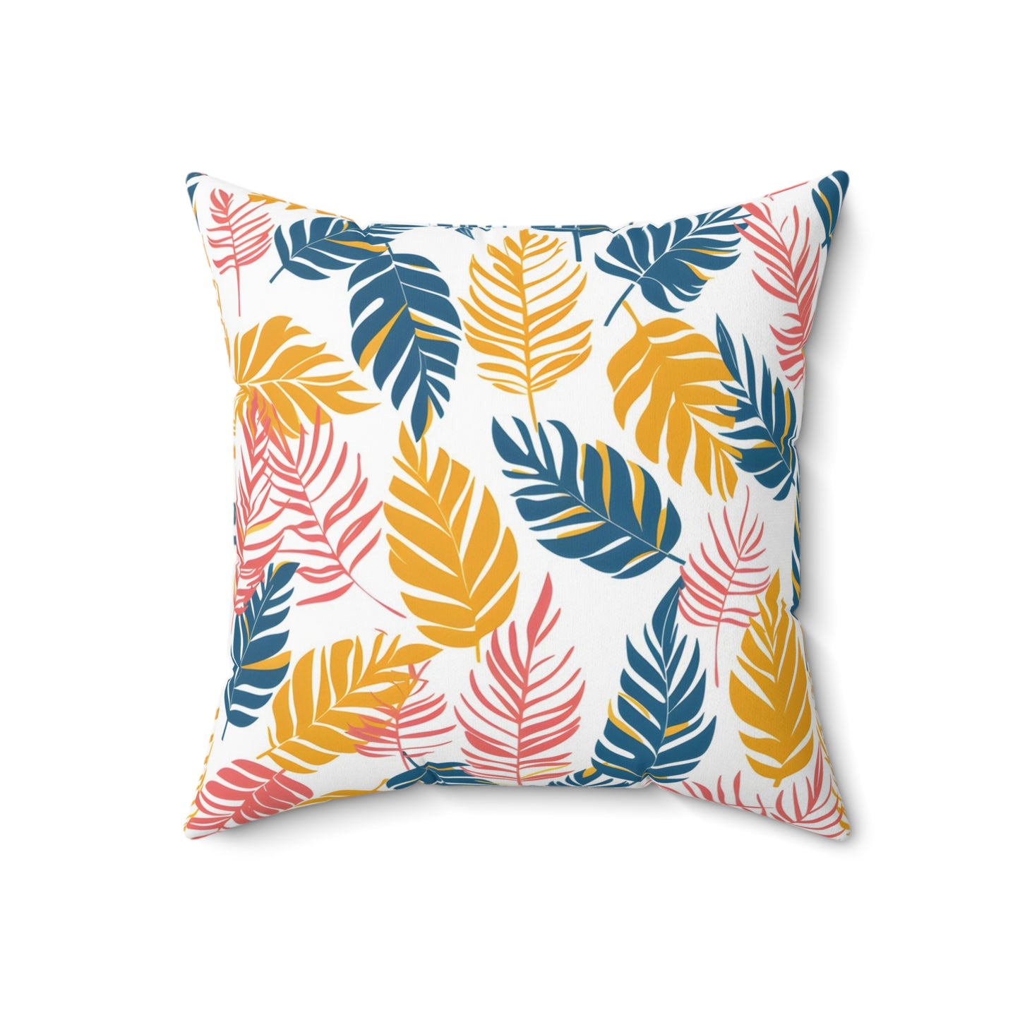 Ocean Breeze Leaf - Square Throw Pillow