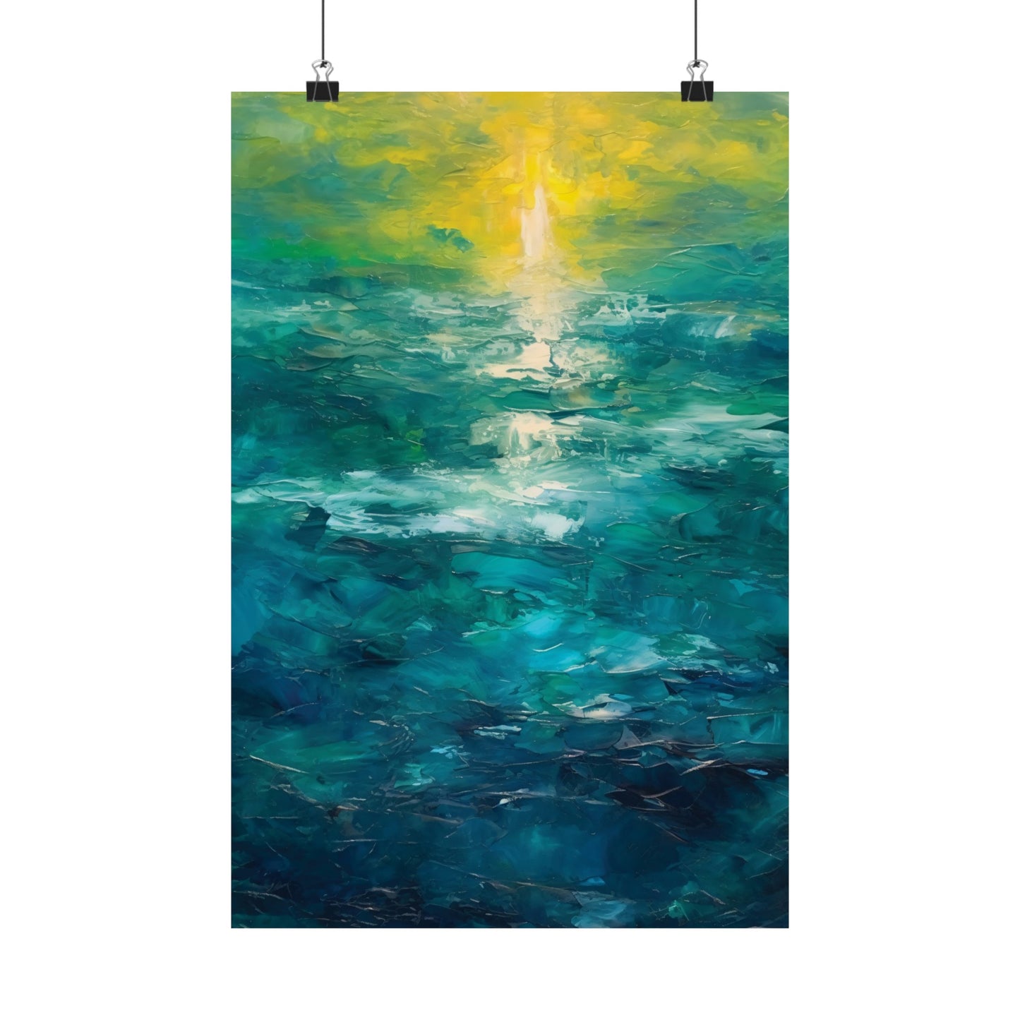 Azure Seascape - Modern Wall Art (Unframed)