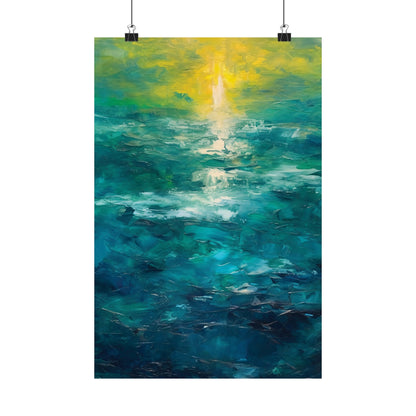 Azure Seascape - Modern Wall Art (Unframed)