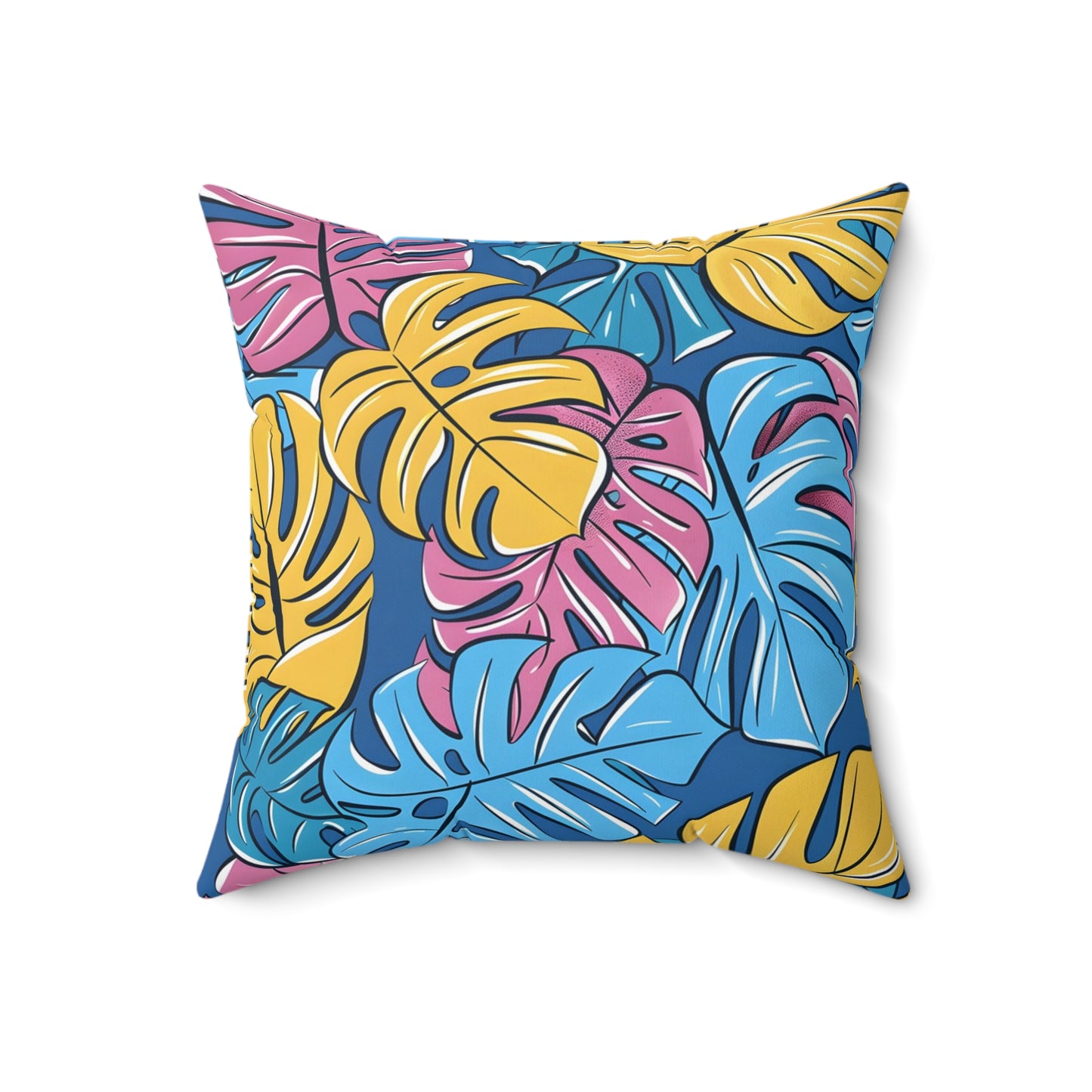 Summer Bliss Leaf - Square Throw Pillow