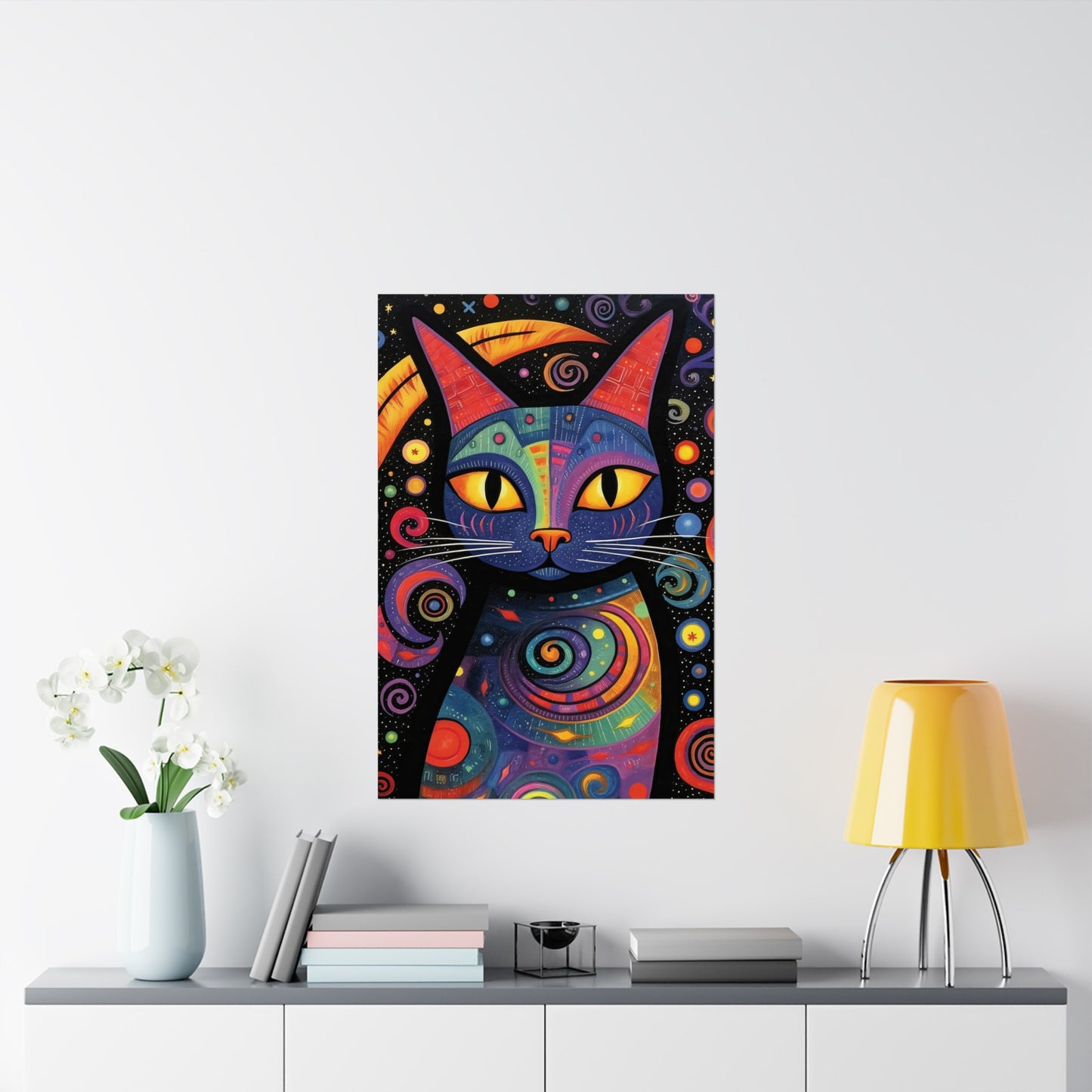 Feline Fantasia - Modern Wall Art (Unframed)