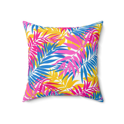 Summer Fiesta Leaf - Square Throw Pillow