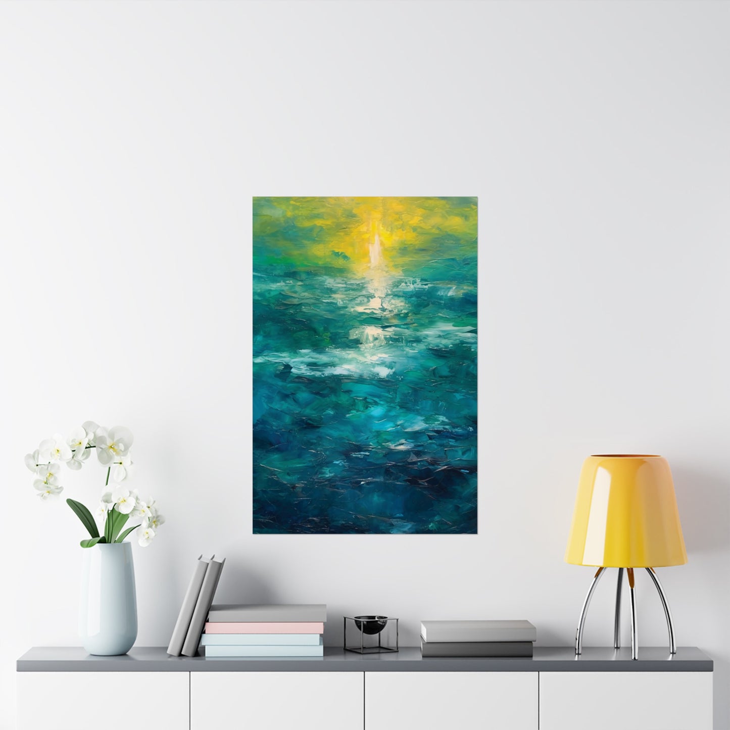 Azure Seascape - Modern Wall Art (Unframed)