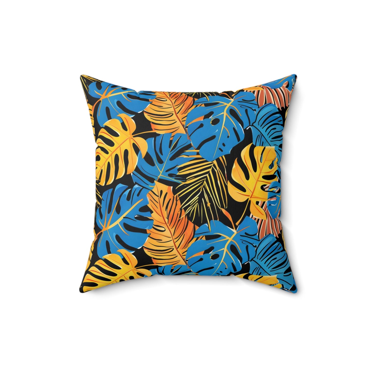 Sunshine Breeze Leaf - Square Throw Pillow