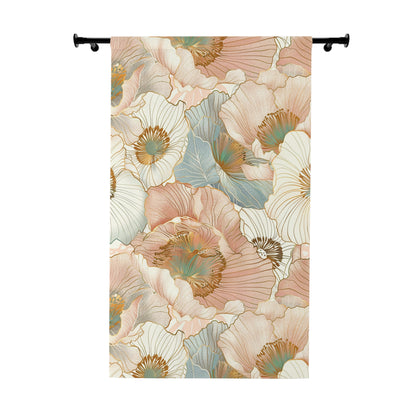 Whispering Blooms - Japanese Window Curtain