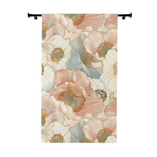 Whispering Blooms - Japanese Window Curtain