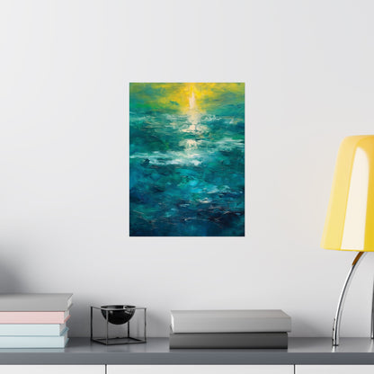 Azure Seascape - Modern Wall Art (Unframed)