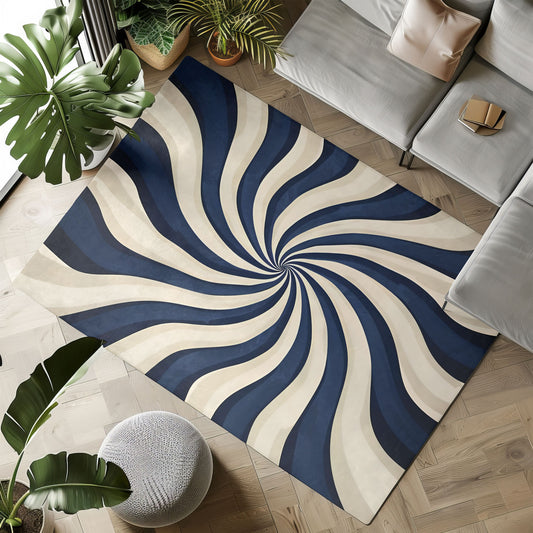 Swirling Vortex Illusion - Area Rug